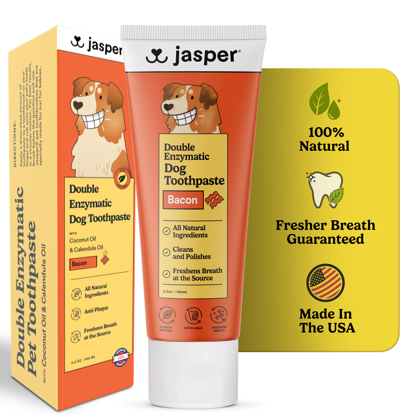 Jasper Double Enzymatic Toothpaste, Bacon Flavor, 3.5oz