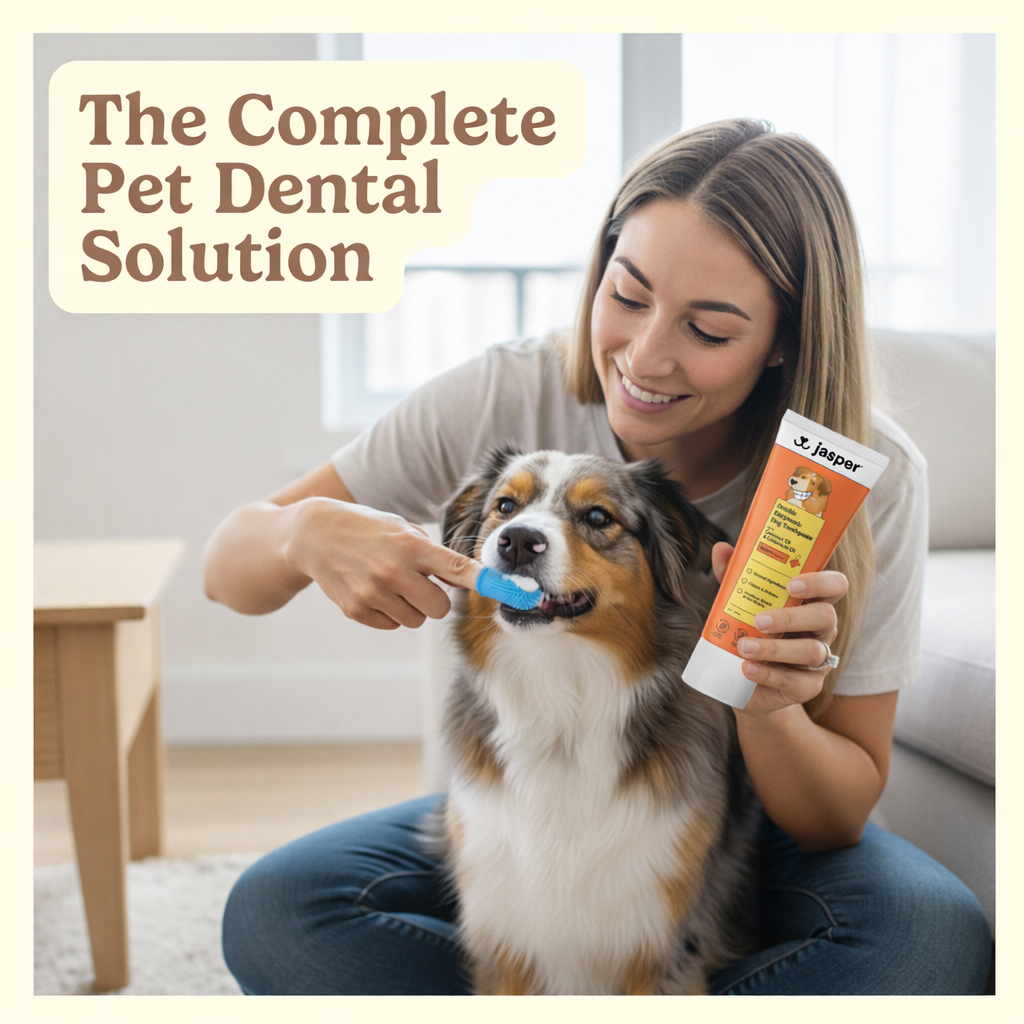 Jasper Toothbrush Kit with Bacon Toothpaste + 360º Finger Toothbrush