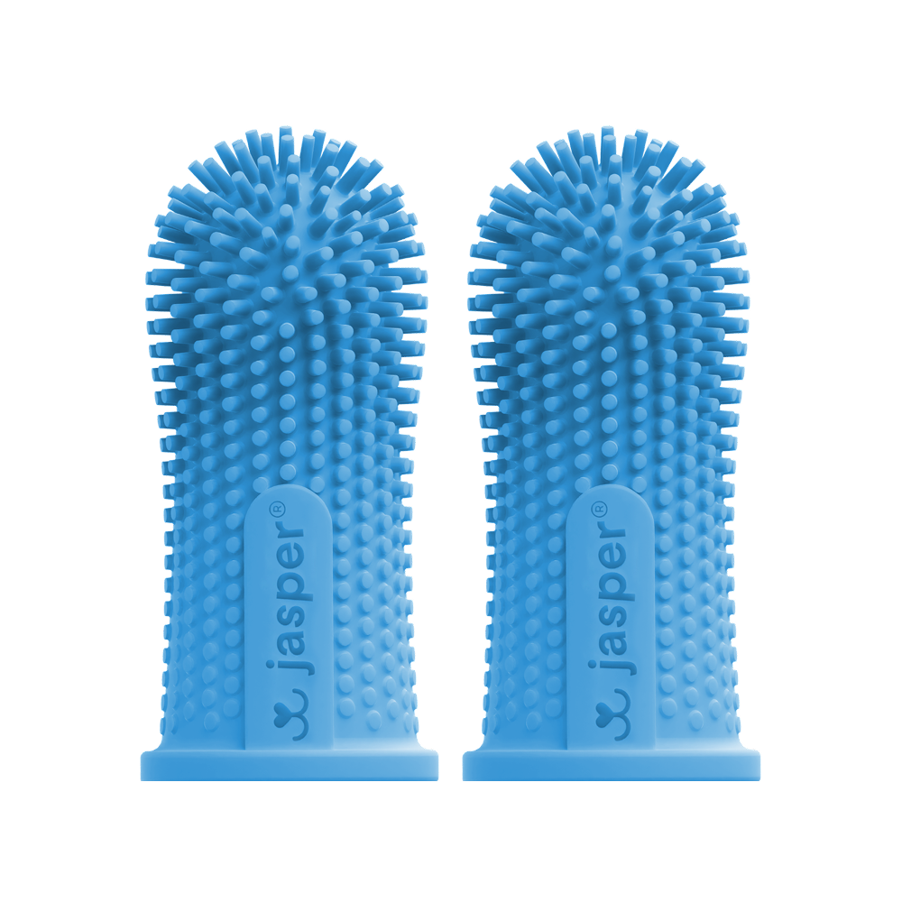 Jasper Dog Toothbrush, 360º Dog Tooth Brushing Kit, Cat Toothbrush, Dog Teeth Cleaning, Dog Finger Toothbrush, Dog Tooth Brush for Small & Large Pets - 2-Pack