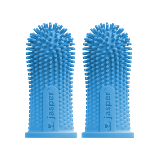 Jasper Large Dog Toothbrush, 360 Degree Pet Tooth Brushing Kit, Cat Toothbrush, Canine Dental Care & Teeth Cleaning Kit, Pet Finger Tooth Brush, Use with Dog Toothpaste, 2-Pack