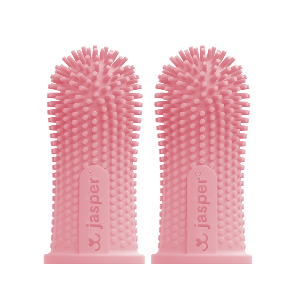 Jasper Large Dog Toothbrush, 360 Degree Pet Tooth Brushing Kit, Cat Toothbrush, Canine Dental Care & Teeth Cleaning Kit, Pet Finger Tooth Brush, Use with Dog Toothpaste, 2-Pack