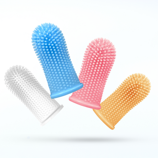 Jasper® 360º Pet Finger Toothbrush, 4-Pack Multi-Colors